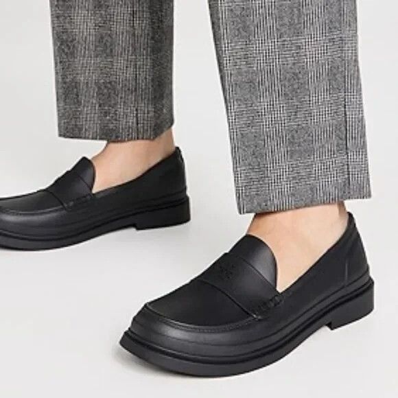 TORY BURCH WOMEN'S CLASSIC RAIN LOAFER BLACK SZ 7 NIB 248 - Picture 1 of 7